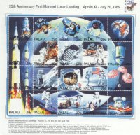 Палау, 1994. [pal9407] Космос, 25-летие высадки на Луну (м\л)
