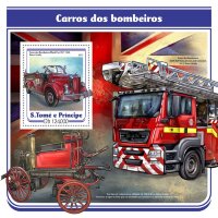 Сан-Томе, 2017. (st17203) Пожарные автомобили (серия+блок)