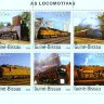 Guinea-Bissau, 2003. [gb3501] Locomotives (s\s+block)