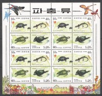 КНДР, 1998. Фауна, рептилии (мл) 