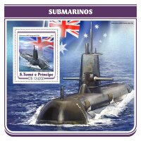 Сан-Томе, 2017. (st17207) Подводные лодки (серия+блок)