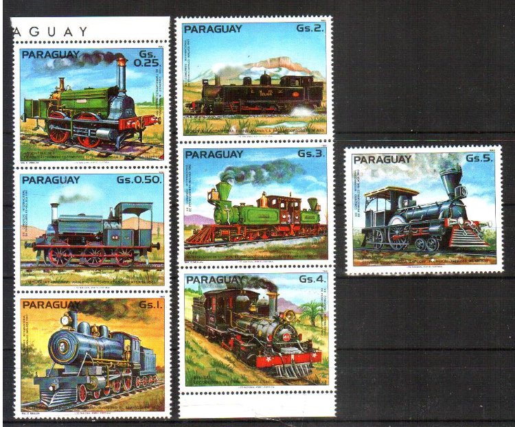 Paraguay, 1983. [3579-85] Steam Locomotives