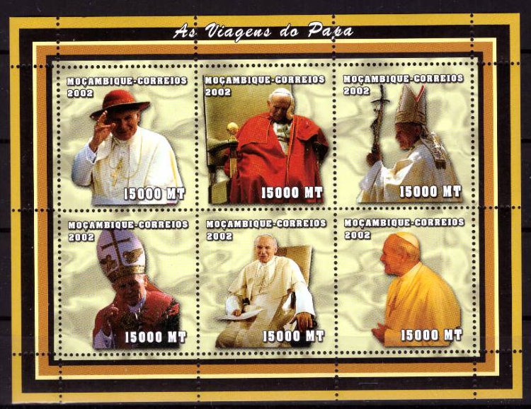 Мозамбик, 2002. (moz02118) Папа Римский (мл) 