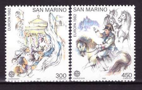 Сан-Марино, 1982. Исторические события - выпуск по программе "Европа" 