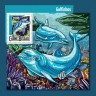 Гвинея-Биссау, 2015. (15406) Морская фауна, дельфины (мл+блок)