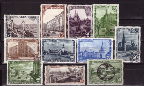 СССР, 1947. [1163-73] 800-летие Москвы (cto)