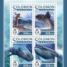 Соломоновы о-ва, 2017. (slm17218) Морская фауна, киты (мл+блок)