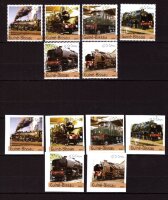 Гвинея-Биссау, 2005. (gb08-01) паровозы (с зубцами+бз) 