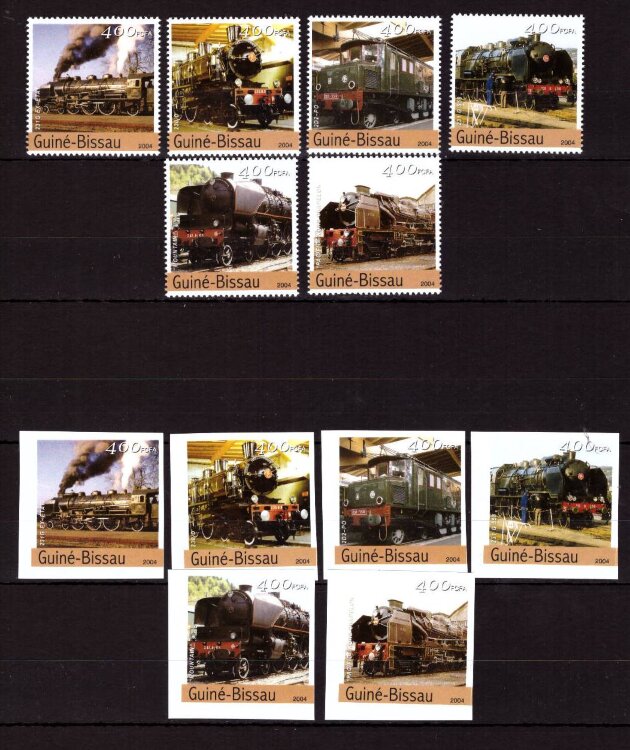 Гвинея-Биссау, 2005. (08-01) Паровозы