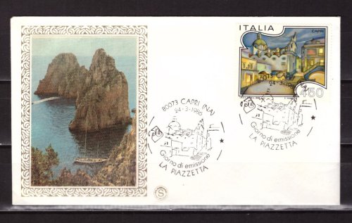 Италия, 1986. Регионы Италии - Капри (КПД-шелкография)