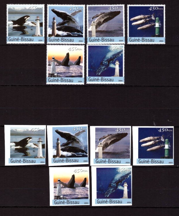 Гвинея-Биссау, 2004. (03-02) Морская фауна, киты