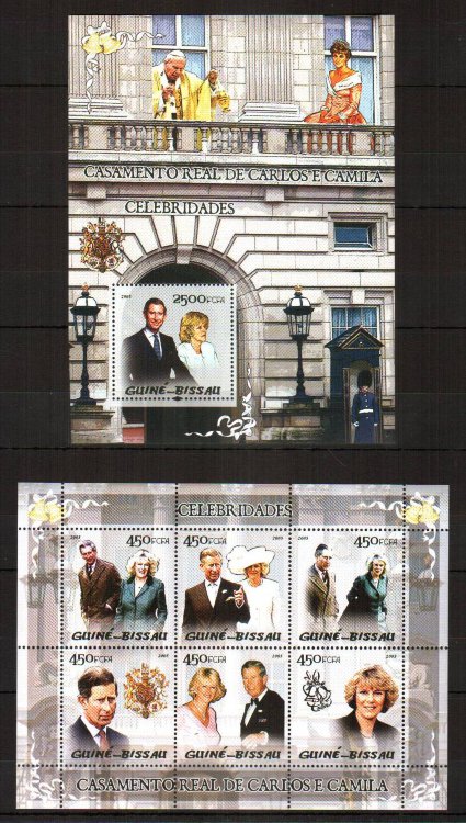 Гвинея-Биссау, 2005. (5008) Английская королевская семья (мл+блок) 