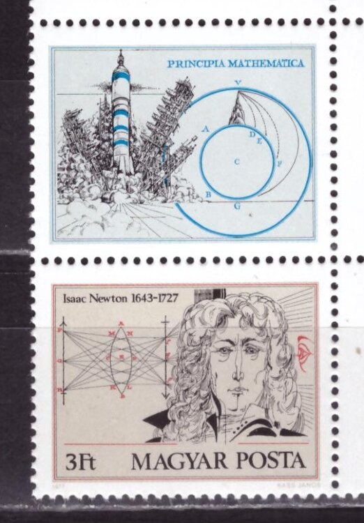 Венгрия, 1977. (3199) И. Ньютон