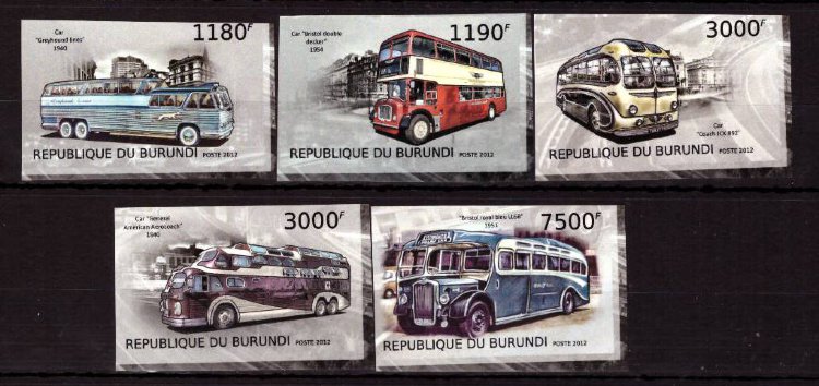 Бурунди, 2012. [bq12274] Автобусы (б\з)