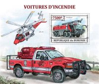 Бурунди, 2013. [bt1305] Пожарные автомобили (м\л+блок)