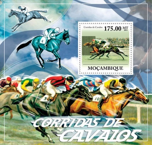 Мозамбик, 2011. (11626) Спорт, скачки (мл+блок)