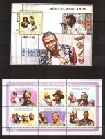 Гвинея-Биссау, 2009. [gb9212] Музыканты Африки (м\л+блок)  