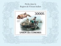 Коморские о-ва, 2010. (10112) Рыбы Индийского океана (мл+блок)  
