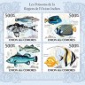 Коморские о-ва, 2010. (10122) Рыбы Индийского океана (мл+блок)   